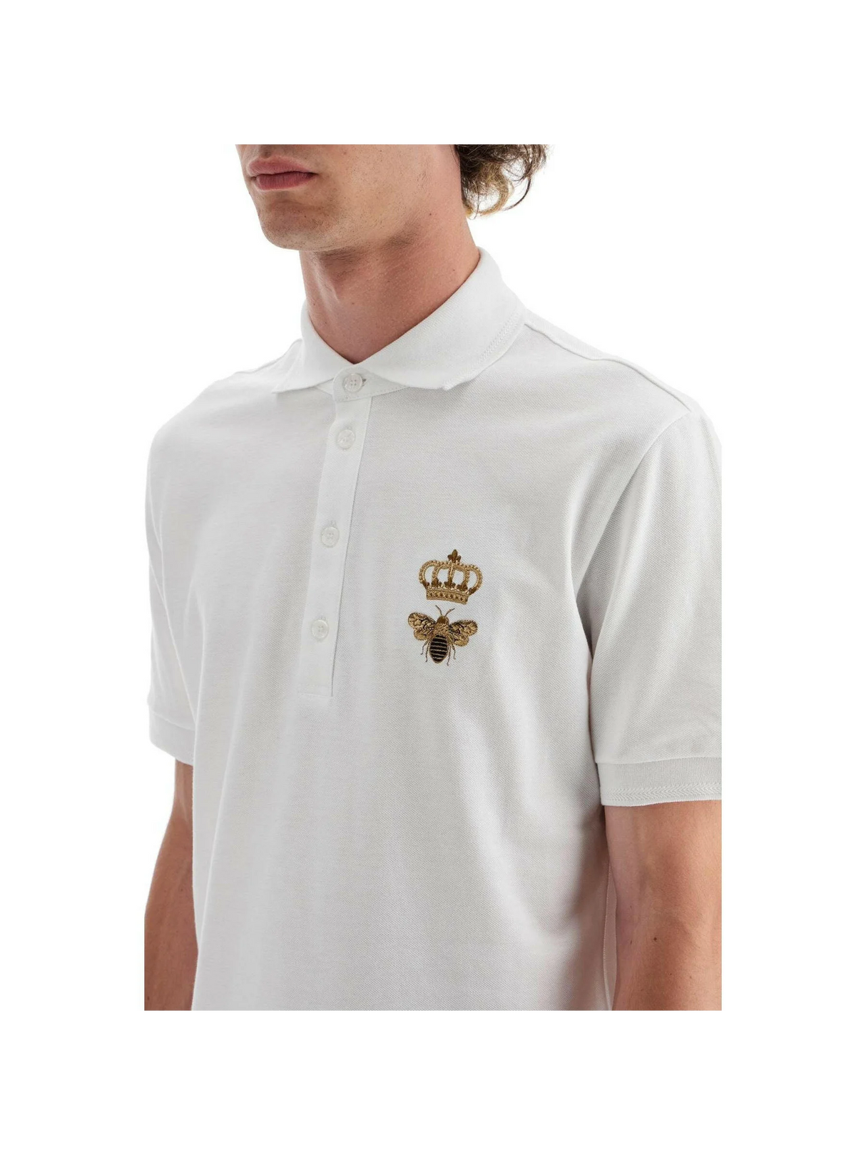 Embroidered Cotton Piqué Polo Shirt.