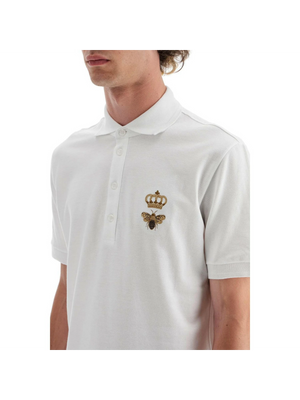 Embroidered Cotton Piqué Polo Shirt.