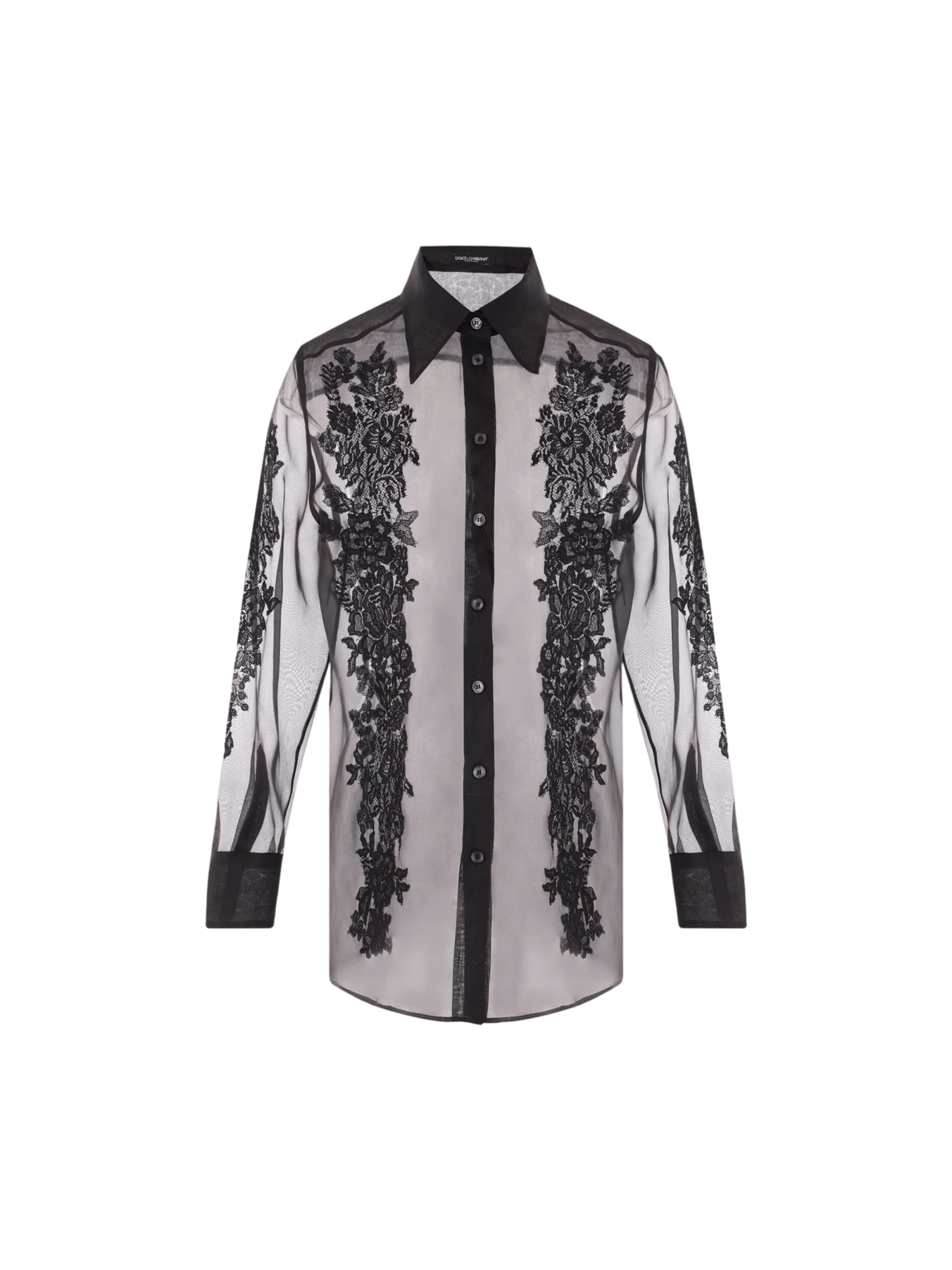 Embroidered Organza Shirt-Dolce & Gabbana-JOHN JULIA