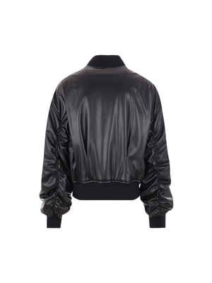 Faux-leather Bomber Jacket-DOLCE&GABBANA-JOHN JULIA