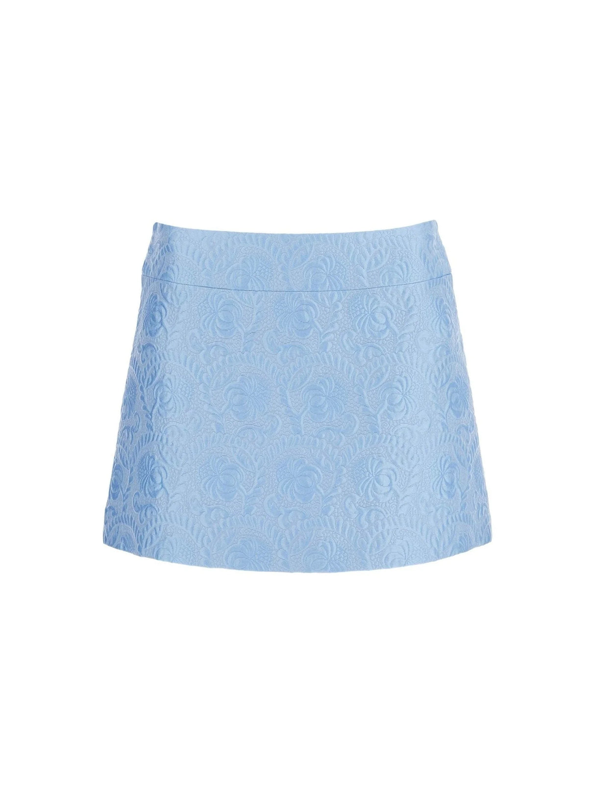 DOLCE&GABBANA-Floral Jacquard Mini Skirt-JOHN JULIA