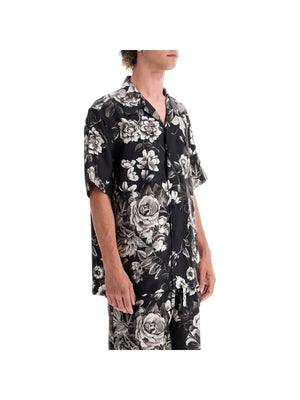 Floral-Print Silk Hawaiian Shirt.