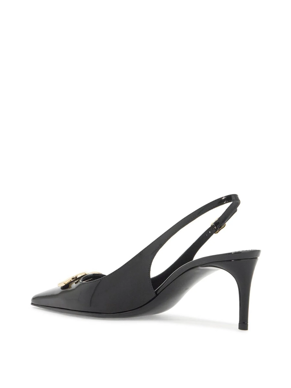 Glossy Leather Slingback Pumps-Dolce & Gabbana-JOHN JULIA