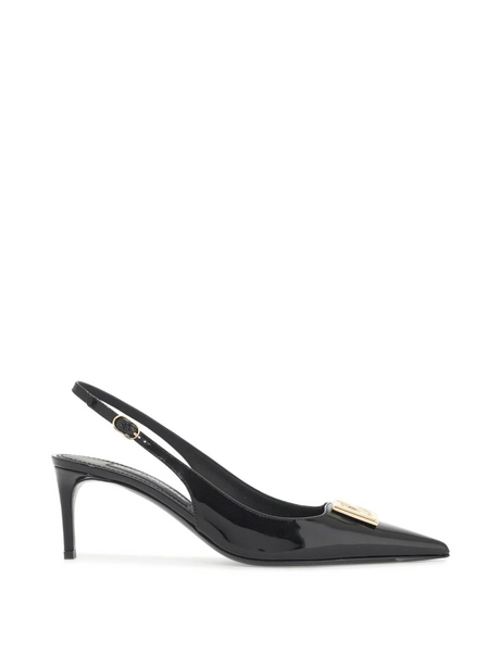 Glossy Leather Slingback Pumps-Dolce & Gabbana-JOHN JULIA