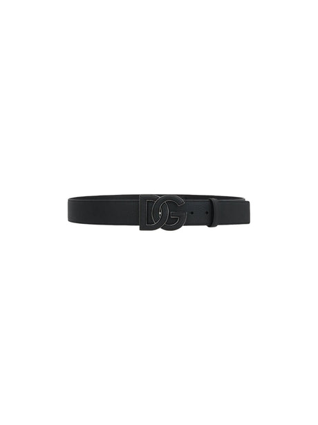 Grainy Leather Belt-DOLCE&GABBANA-JOHN JULIA