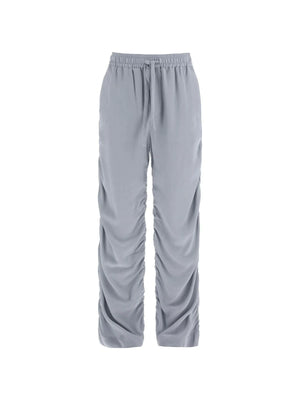 Gray Ato Draped Silk Satin Crêpe Pants DOLCE & GABBANA JOHN JULIA.