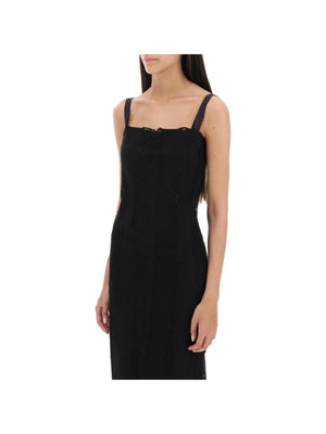 DOLCE&GABBANA-Jersey And Lace Maxi Dress-JOHN JULIA