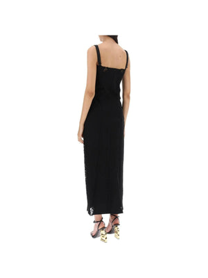 DOLCE&GABBANA-Jersey And Lace Maxi Dress-JOHN JULIA