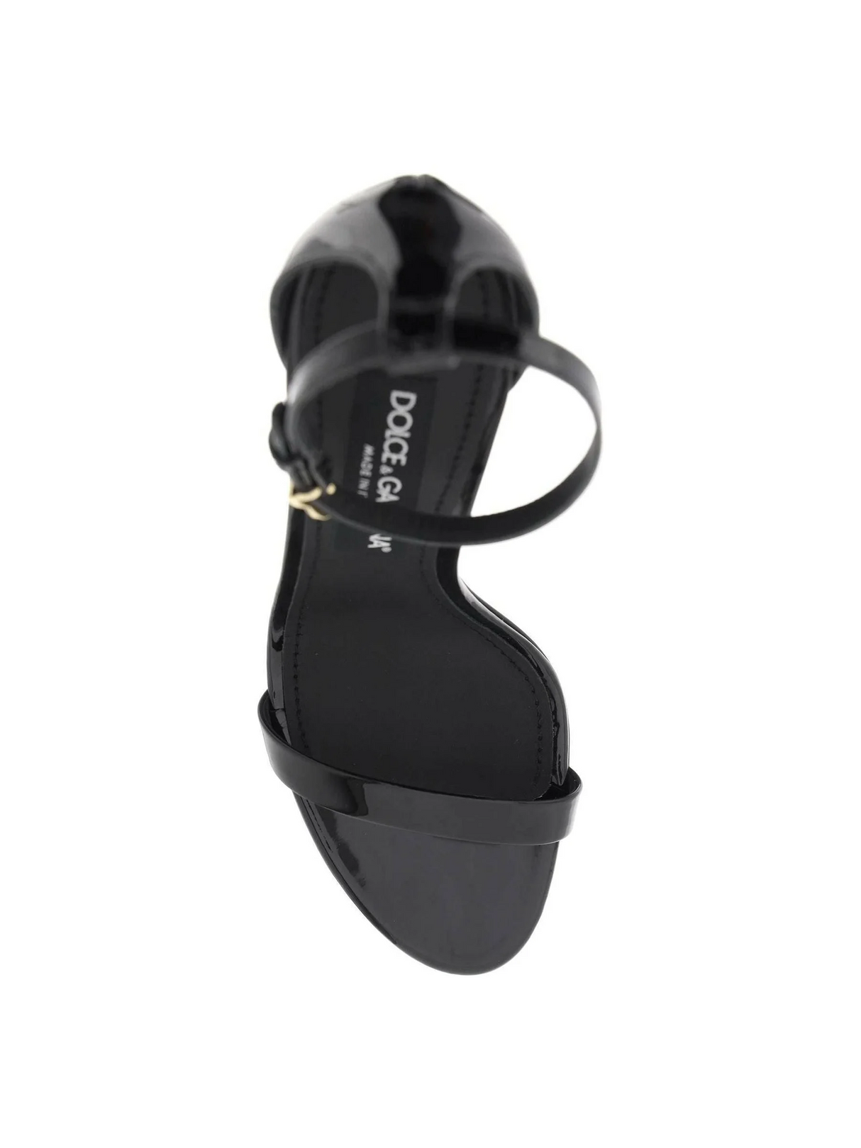 Black Keira Patent Leather Sandals DOLCE & GABBANA JOHN JULIA.