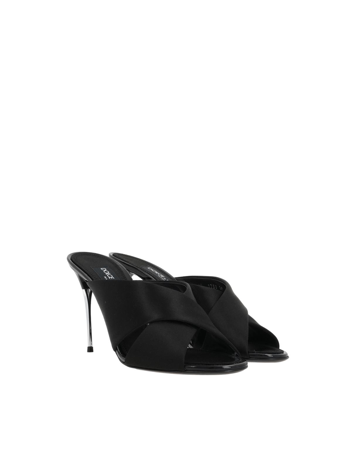 Keira Satin Mule Sandals-DOLCE&GABBANA-JOHN JULIA