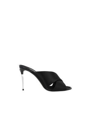 Keira Satin Mule Sandals-Dolce & Gabbana-JOHN JULIA