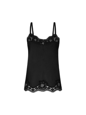 Lace-Detail Satin Lingerie Top-Dolce & Gabbana-JOHN JULIA