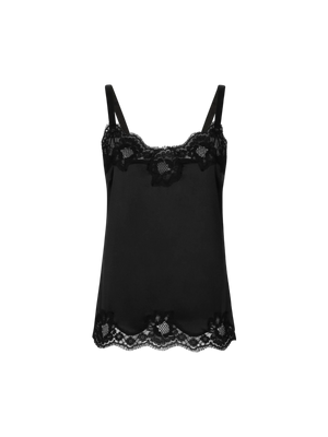 Lace-Detail Satin Lingerie Top-Dolce & Gabbana-JOHN JULIA