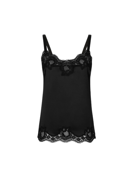 Lace-Detail Satin Lingerie Top-Dolce & Gabbana-JOHN JULIA