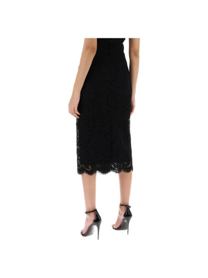 Lace Pencil Skirt With Tube Silhouette DOLCE & GABBANA JOHN JULIA.