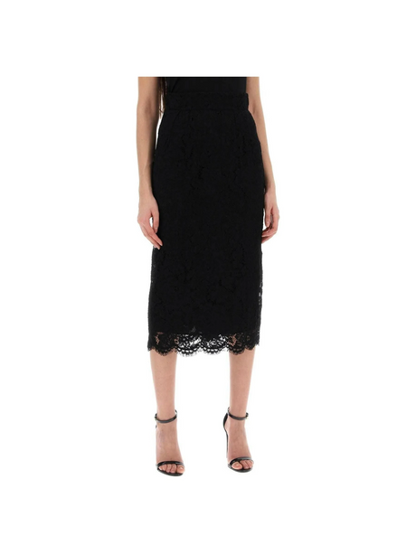 Lace Pencil Skirt With Tube Silhouette DOLCE & GABBANA JOHN JULIA.