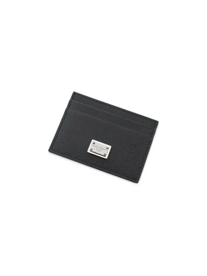 Leather Card Holder With Logo Plate DOLCE & GABBANA JOHN JULIA.