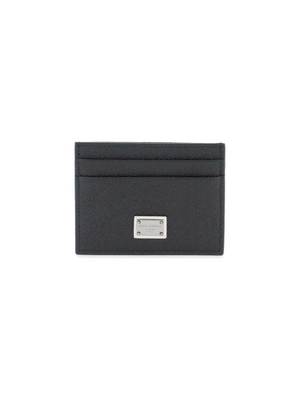 Leather Card Holder With Logo Plate DOLCE & GABBANA JOHN JULIA.