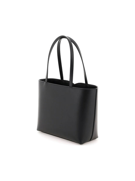 DOLCE&GABBANA-Leather Logo Tote Bag-JOHN JULIA