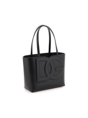 DOLCE&GABBANA-Leather Logo Tote Bag-JOHN JULIA