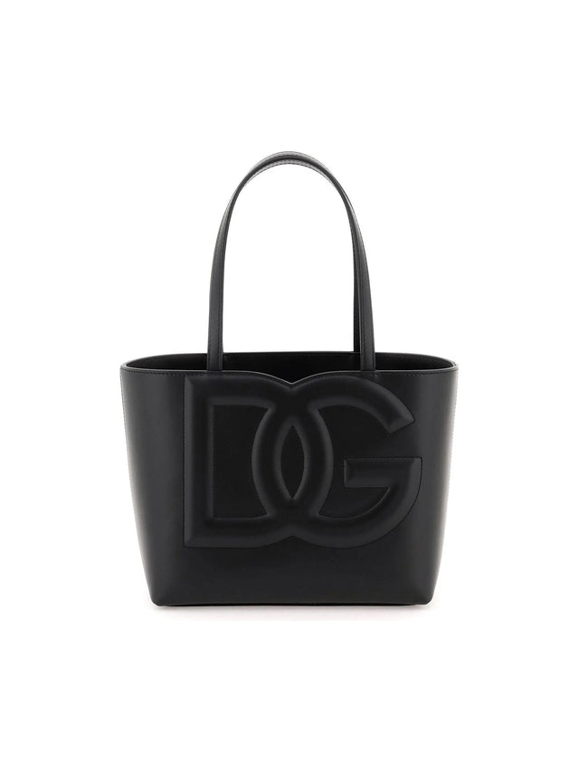 DOLCE&GABBANA-Leather Logo Tote Bag-JOHN JULIA