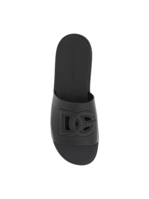 Leather Slides With Dg Cut Out.