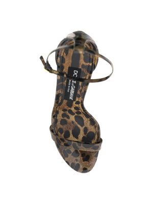 Leopard Patent Leather Sandals-Dolce & Gabbana-JOHN JULIA