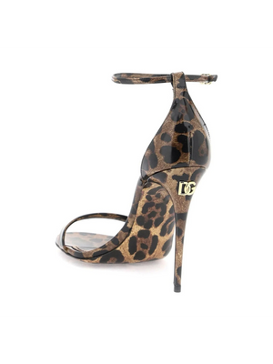 Leopard Patent Leather Sandals-Dolce & Gabbana-JOHN JULIA