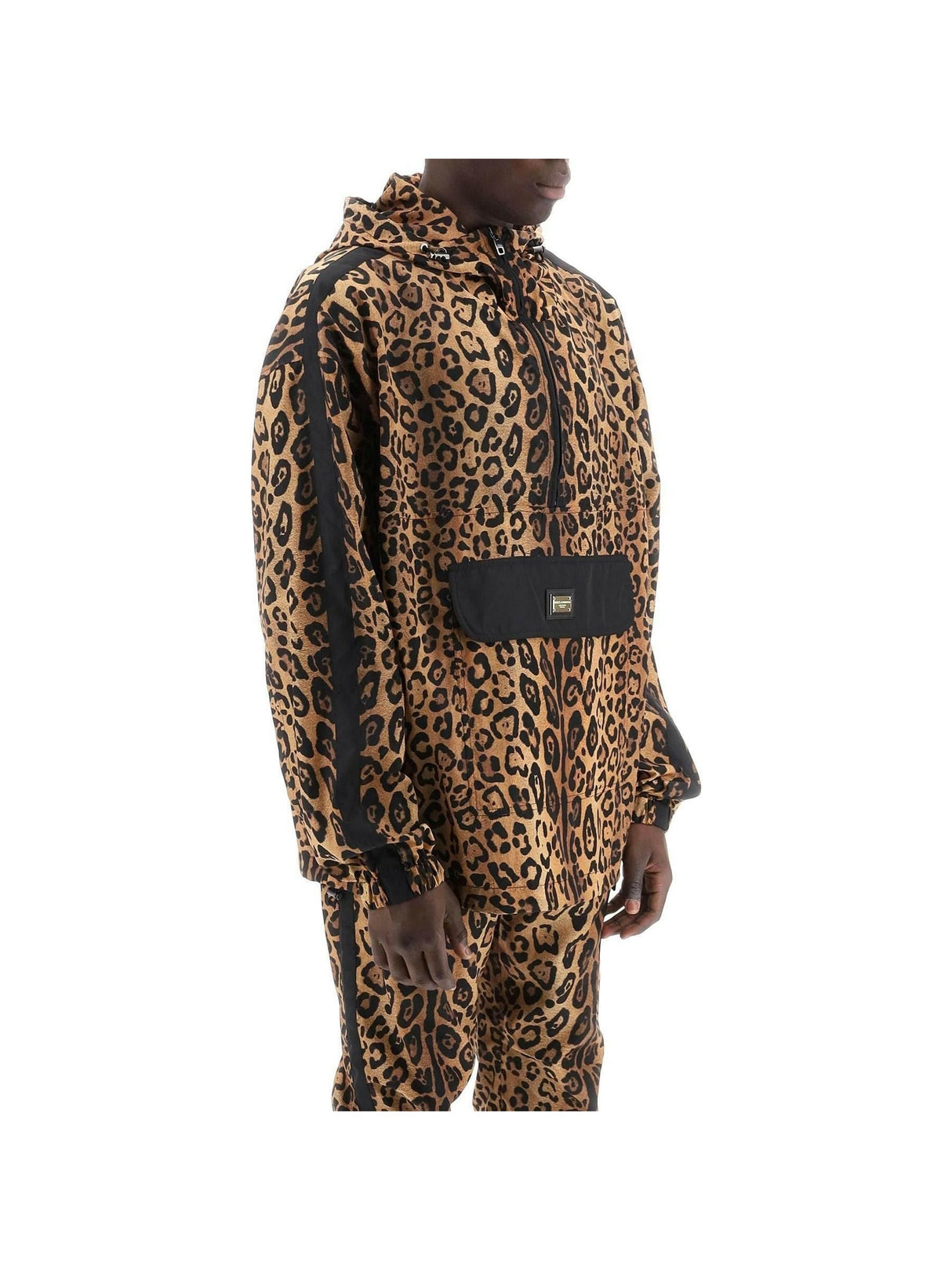 Leopard Print Nylon Anorak DOLCE & GABBANA JOHN JULIA.