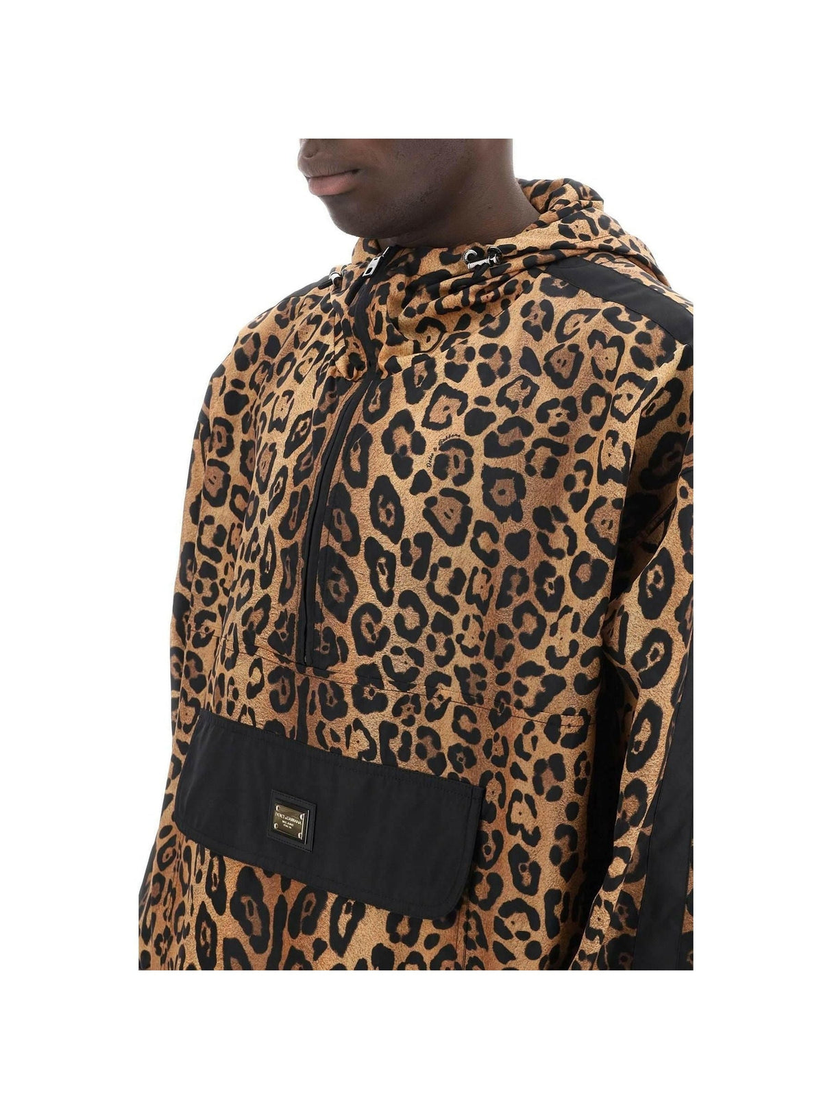 Leopard Print Nylon Anorak DOLCE & GABBANA JOHN JULIA.