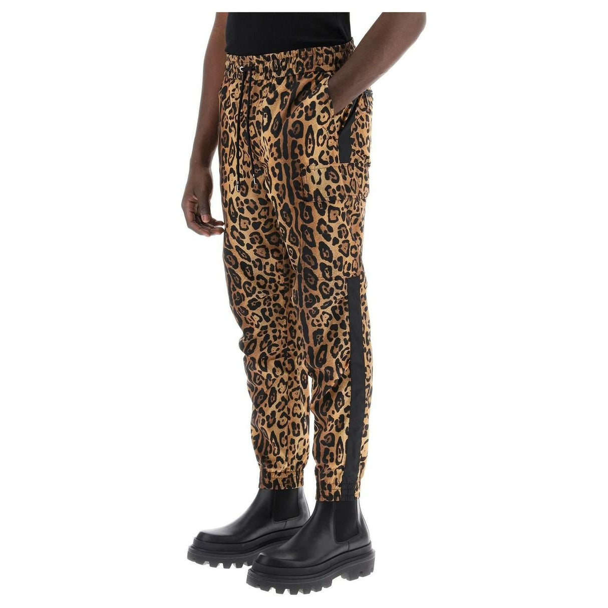 Leopard Print Nylon Jogger Pants DOLCE & GABBANA JOHN JULIA.