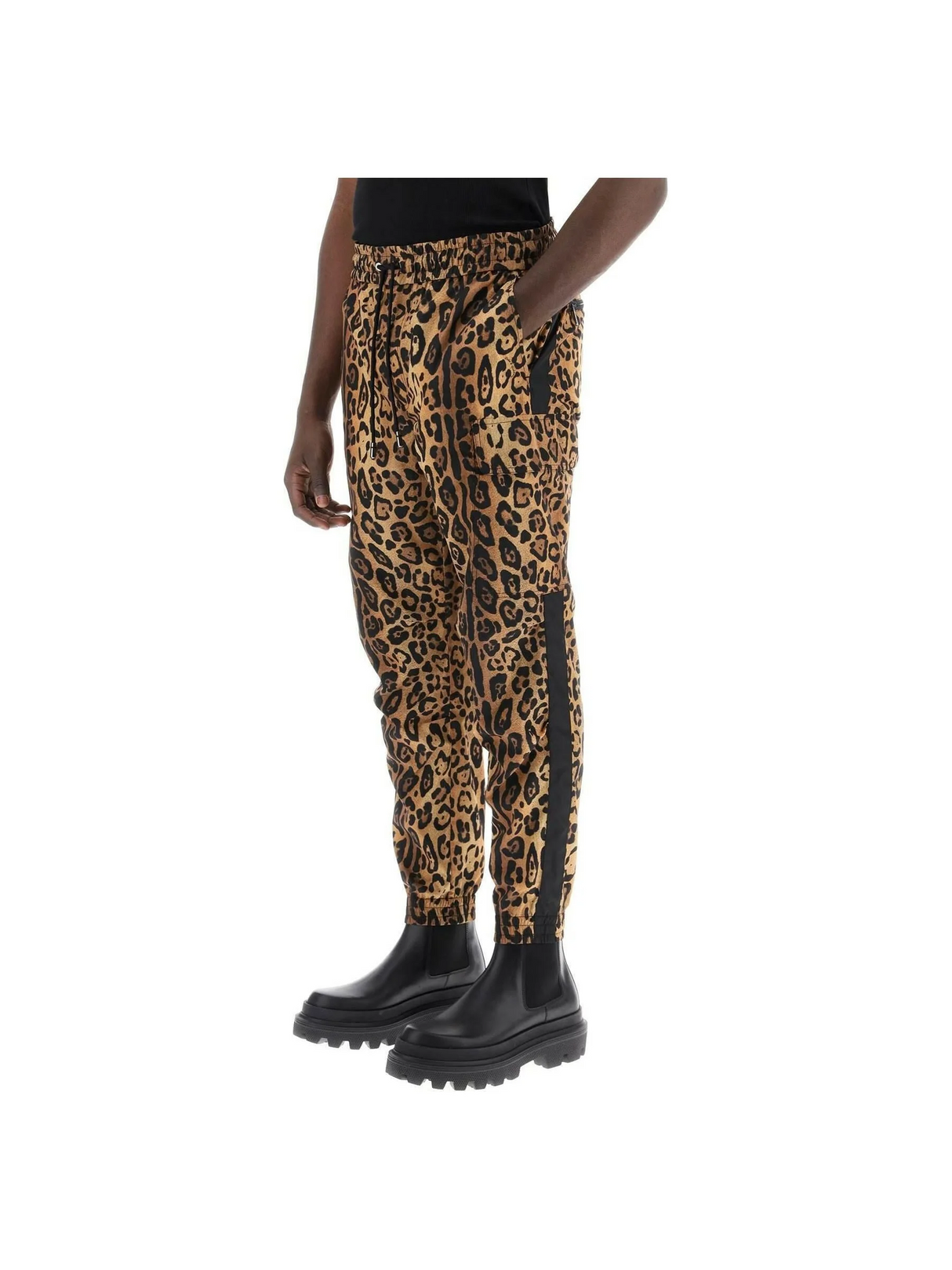 Leopard Print Nylon Jogger Pants DOLCE & GABBANA JOHN JULIA.