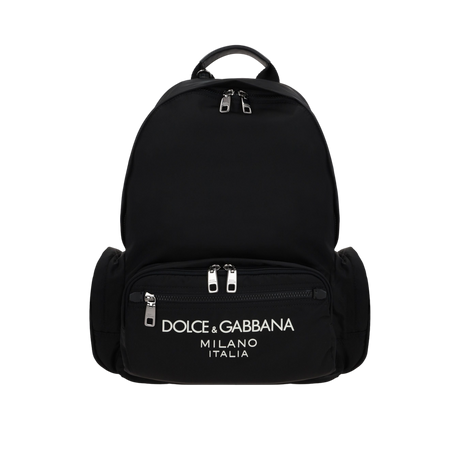 Logo-Detailed Nylon Backpack-DOLCE&GABBANA-JOHN JULIA