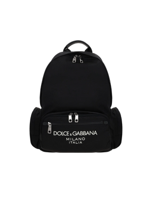 Logo-Detailed Nylon Backpack-DOLCE&GABBANA-JOHN JULIA