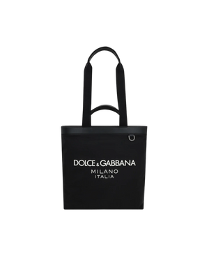 Logo Print Nylon Tote Bag-DOLCE&GABBANA-JOHN JULIA