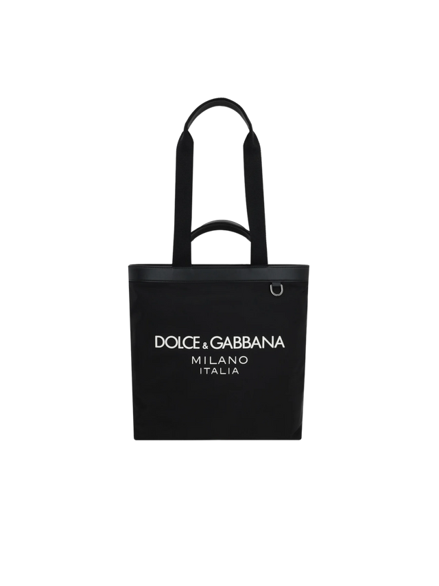 Logo Print Nylon Tote Bag-DOLCE&GABBANA-JOHN JULIA