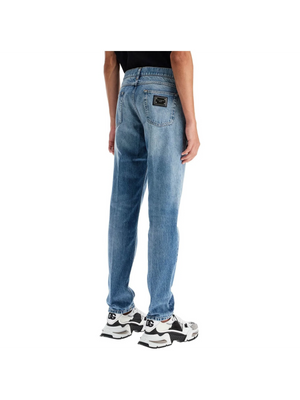 DOLCE & GABBANA-Low Rise Regular Fit Jeans -JOHN JULIA.