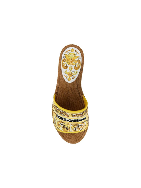 Majolica Espadrille Slide Sandals.