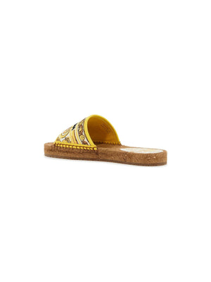 Majolica Espadrille Slide Sandals.