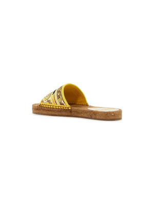 Majolica Espadrille Slide Sandals.