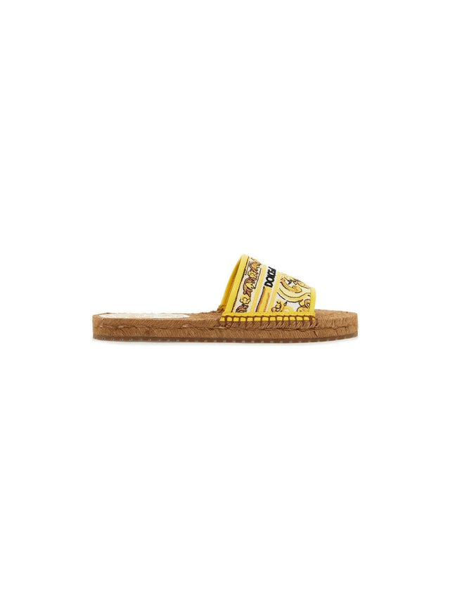 Majolica Espadrille Slide Sandals.