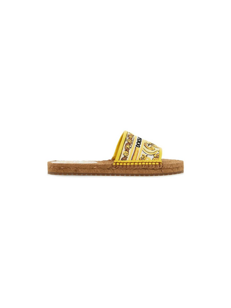 Majolica Espadrille Slide Sandals.