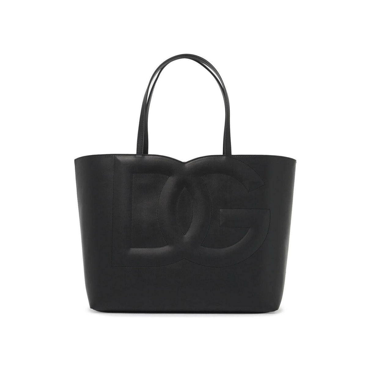 Medium DG Logo Calfskin Tote Bag.