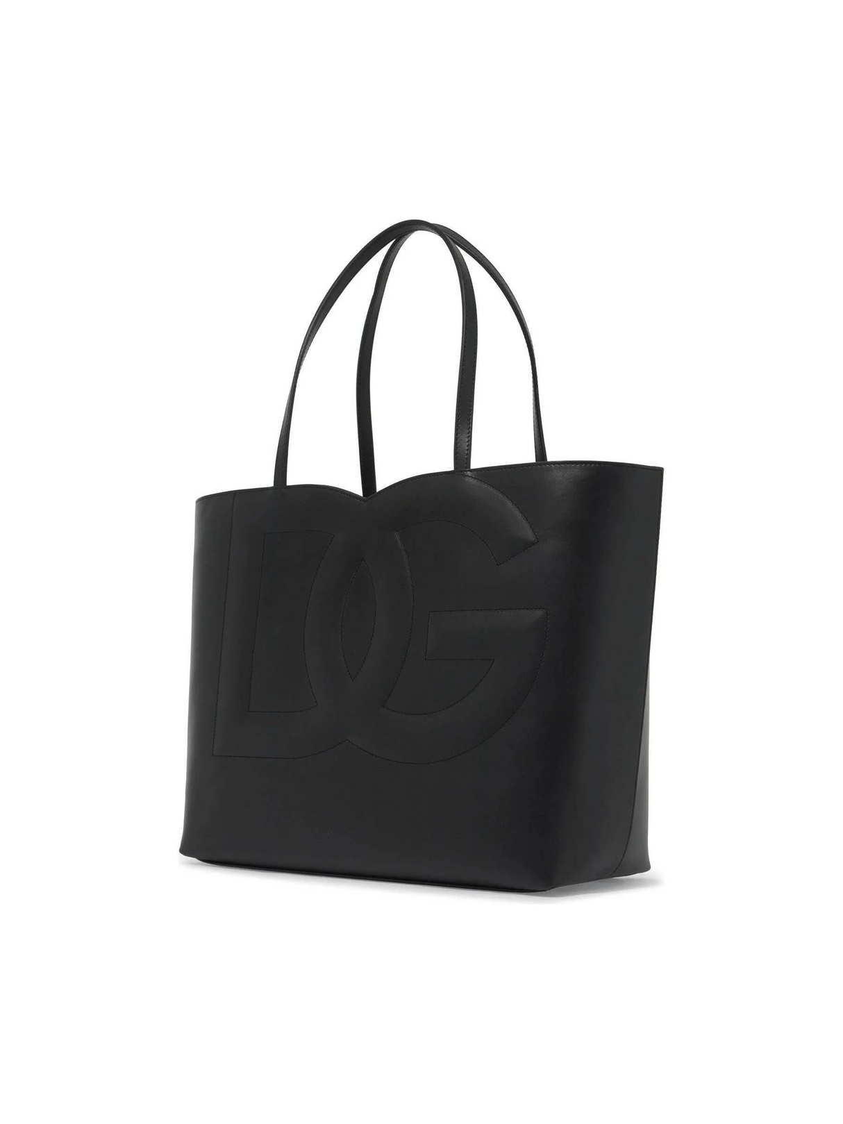 Medium DG Logo Calfskin Tote Bag.