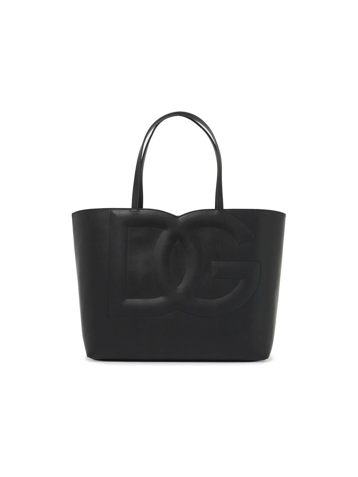 Medium DG Logo Calfskin Tote Bag.