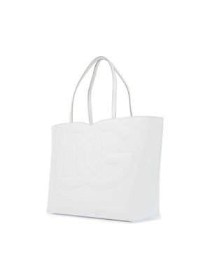 Medium DG Logo Calfskin Tote Bag.