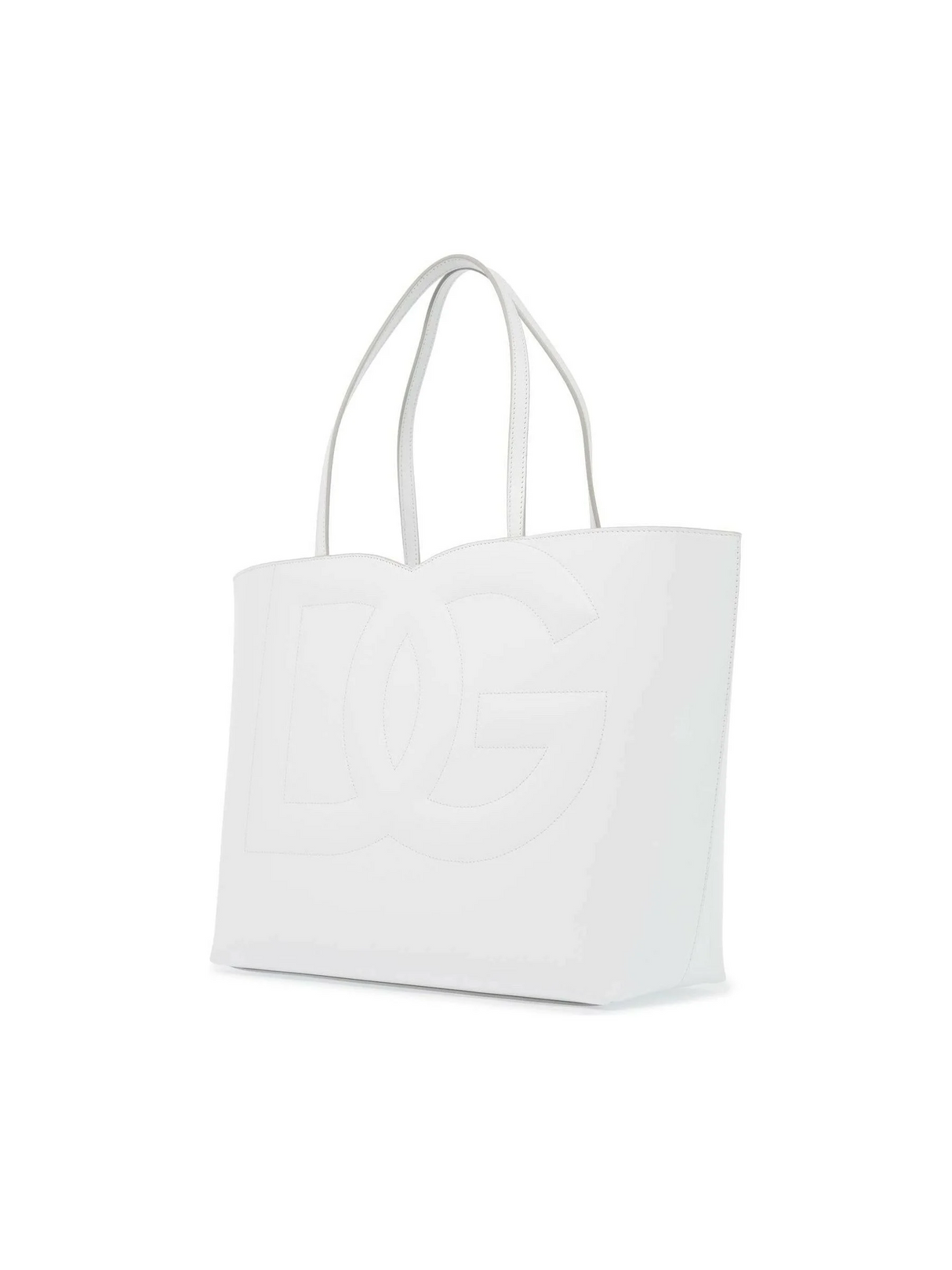 Medium DG Logo Calfskin Tote Bag.