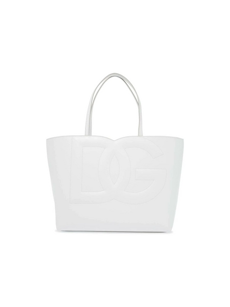 Medium DG Logo Calfskin Tote Bag.