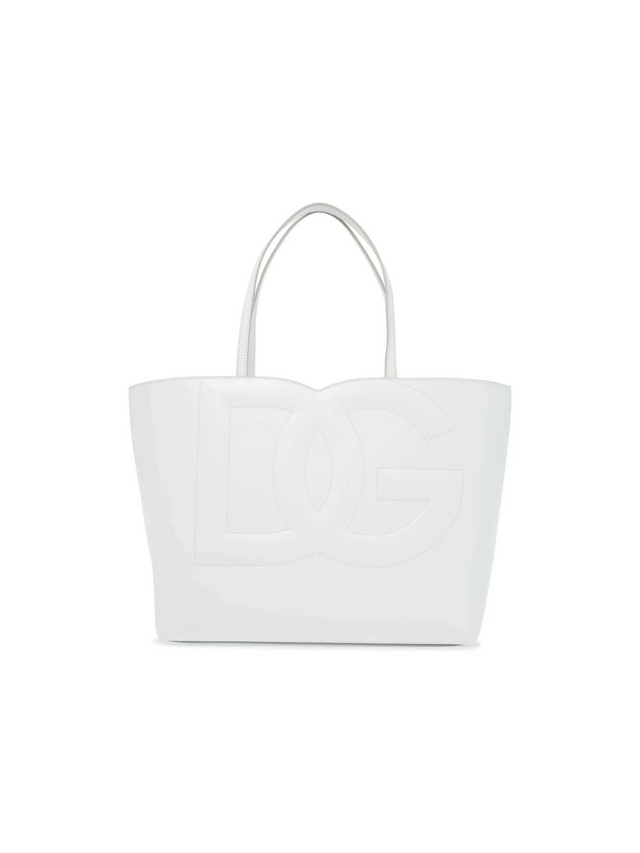 Medium DG Logo Calfskin Tote Bag.