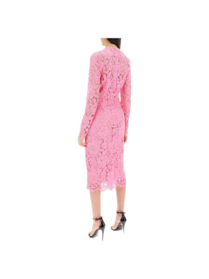 Midi Dress In Floral Cordonnet Lace DOLCE & GABBANA JOHN JULIA.